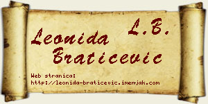 Leonida Bratičević vizit kartica